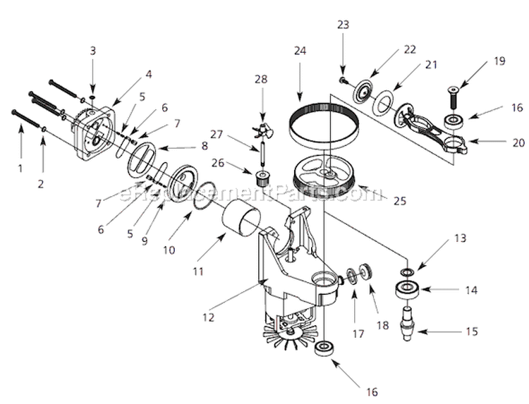 Page B Diagram and Parts List for 2003 Campbell Hausfeld Compressor